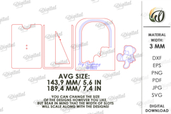 Christening Frame Laser Cut. Wooden Baby Frame SVG Product Image 2