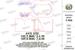 Christening Frame Laser Cut. Wooden Baby Frame SVG Product Image 2