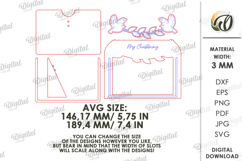 Christening Frame Laser Cut. Wooden Baby Frame SVG Product Image 2
