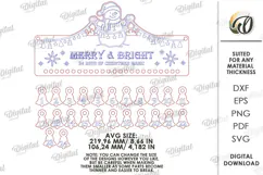 Christmas Advent Calendar Laser Cut. Wall Calendar SVG Product Image 2