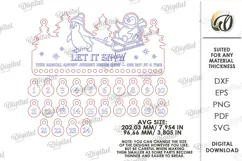 Christmas Advent Calendar Laser Cut. Wall Calendar SVG Product Image 2