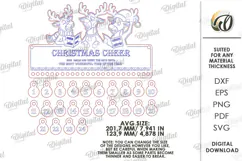 Christmas Advent Calendar Laser Cut. Wall Calendar SVG Product Image 2