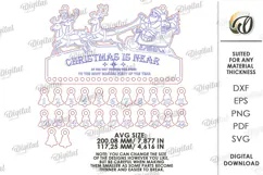 Christmas Advent Calendar Laser Cut. Wall Calendar SVG Product Image 2