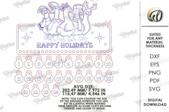 Christmas Advent Calendar Laser Cut. Wall Calendar SVG Product Image 2