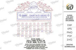 Christmas Advent Calendar Laser Cut. Wall Calendar SVG Product Image 2