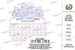 Christmas Advent Calendar Laser Cut. Wall Calendar SVG Product Image 2