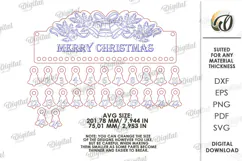 Christmas Advent Calendar Laser Cut. Wall Calendar SVG Product Image 2