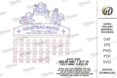 Christmas Advent Calendar Laser Cut. Wall Calendar SVG Product Image 2