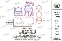 Christmas Ball Holder Laser Cut . Christmas Decor SVG Product Image 2