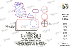 Christmas Ball Holder Laser Cut . Christmas Decor SVG Product Image 2