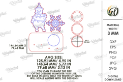 Christmas Ball Holder Laser Cut . Christmas Decor SVG Product Image 2