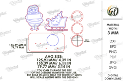 Christmas Ball Holder Laser Cut . Christmas Decor SVG Product Image 2