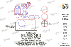 Christmas Ball Holder Laser Cut . Christmas Decor SVG Product Image 2