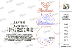 Christmas Cam Laser Cut. Christmas Decor SVG Product Image 2