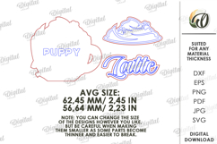 Christmas Dog Tiered Tray Decor Lasercut. Christmas SVG Product Image 2