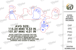 Christmas Door Corner Laser Cut. Christmas Characters Svg Product Image 2
