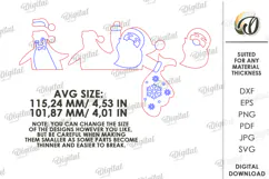 Christmas Door Corner Laser Cut. Christmas Characters Svg Product Image 2