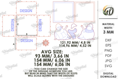 Christmas Gift Box with Stand Decor laser Cut. Christmas SVG Product Image 3