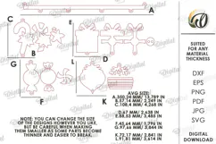 Christmas Hanging Ornaments Laser Cut. Christmas Decor SVG Product Image 2