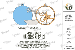 Christmas Tree Ornament With Glass Laser Cut. Christmas SVG Product Image 2