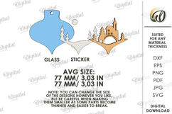 Christmas Tree Ornament With Glass Laser Cut. Christmas SVG Product Image 2