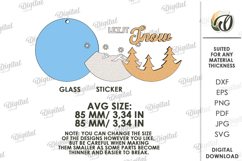 Christmas Tree Ornament With Glass Laser Cut. Christmas SVG Product Image 2