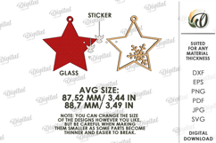 Christmas Tree Ornament With Glass Laser Cut. Christmas SVG Product Image 2