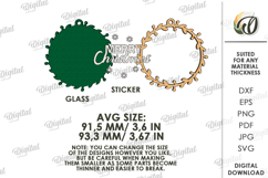 Christmas Tree Ornament With Glass Laser Cut. Christmas SVG Product Image 2