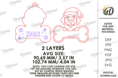 Christmas Pets Ornament Laser Cut. Christmas Decor SVG Product Image 2