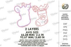 Christmas Pets Ornament Laser Cut. Christmas Decor SVG Product Image 2