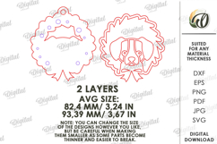 Christmas Pets Ornament Laser Cut. Christmas Decor SVG Product Image 2
