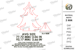 Christmas Place Name Stand Laser Cut. Christmas Decor SVG Product Image 2