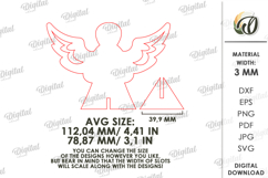Christmas Place Name Stand Laser Cut. Christmas Decor SVG Product Image 2