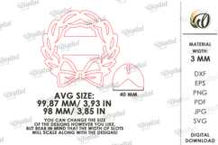 Christmas Place Name Stand Laser Cut. Christmas Decor SVG Product Image 2