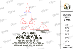 Christmas Place Name Stand Laser Cut. Christmas Decor SVG Product Image 2