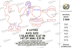 Christmas Characters Bundle Laser Cut. Stand Decors SVG Product Image 2
