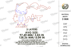 Christmas Stand Character Laser Cut. Cat SVG Product Image 2