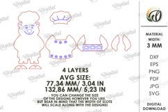 Christmas Stand Character Laser Cut. Polar Bear SVG Product Image 2