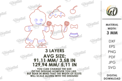 Christmas Stand Character Laser Cut. Gingerbread SVG Product Image 2