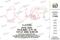 Christmas Stand Character Laser Cut. Penguin SVG Product Image 2