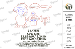 Christmas Stand Character Laser Cut. Dog SVG Product Image 2