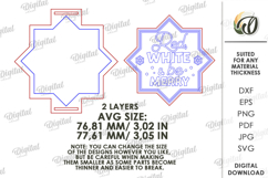 Christmas Wine Bottle Tags Bundle Lasercut. Gift Tags SVG Product Image 3