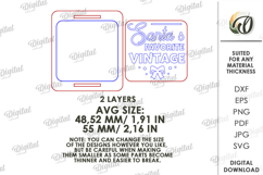 Christmas Wine Bottle Tag Laser Cut. Gift Tag SVG Product Image 2