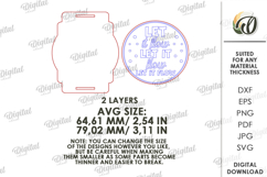 Christmas Wine Bottle Tag Laser Cut. Gift Tag SVG Product Image 2