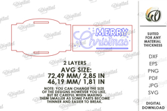 Christmas Wine Bottle Tag Laser Cut. Gift Tag SVG Product Image 2