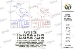 Coastal Mosaic Wall Art Bundle Laser Cut. Wall Decor SVG Product Image 3