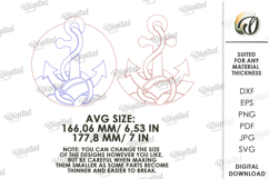 Coastal Mosaic Wall Laser Cut. Wall Decor. Anchor SVG Product Image 2