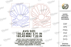 Coastal Mosaic Wall Laser Cut. Wall Decor. Seashell SVG Product Image 2