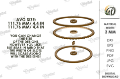 Wooden Mechanical Coaster Laser Cut. Home Decor SVG Product Image 2