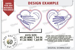 Anti Valentine&#039;s Day Earrings Laser Cut. Dangle Earrings SVG Product Image 2